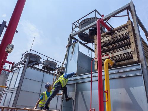 中國制冷展刮起低碳節能之風。零能耗卡明冷卻塔備受關注。,中國制冷展